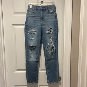 LAST CHANCE American Eagle Outfitters Distressed Curvy Mom Jeans
